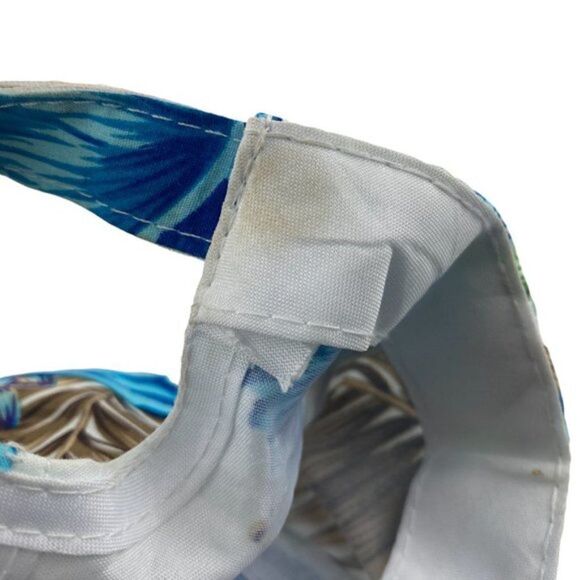 Hawaiian tropical Unisex White Blue Floral All Over Print Baseball  Hat Cap OS - Picture 5 of 7